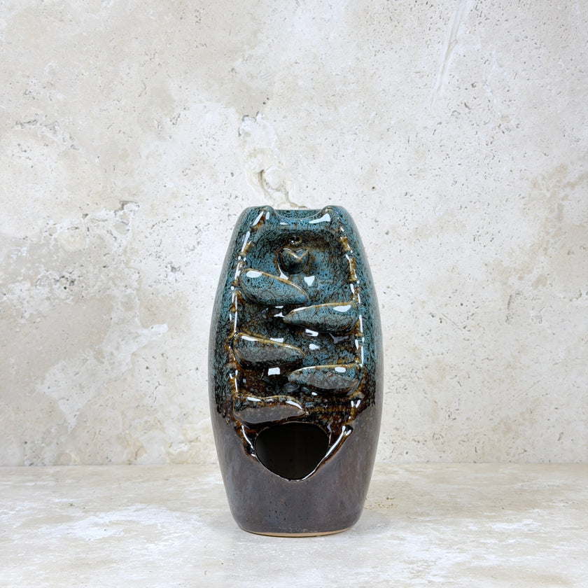Blue Incense Waterfall Tower Backflow Burner