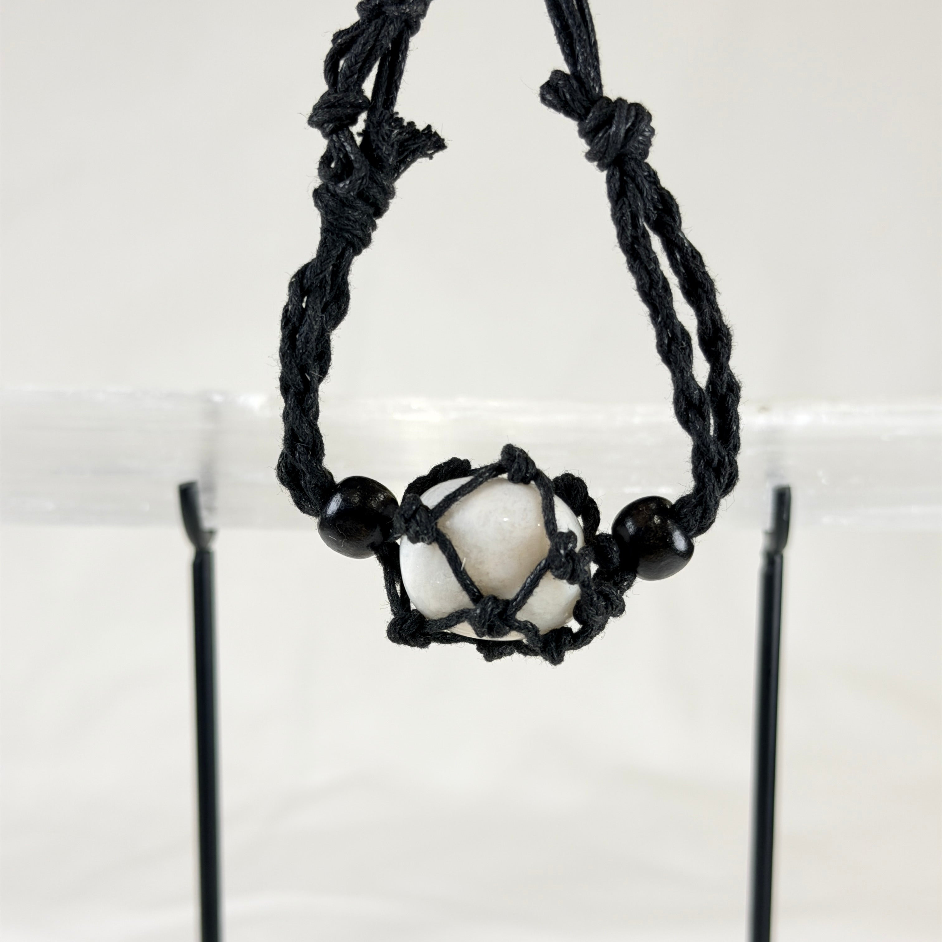 Crystal Net Bracelet Black