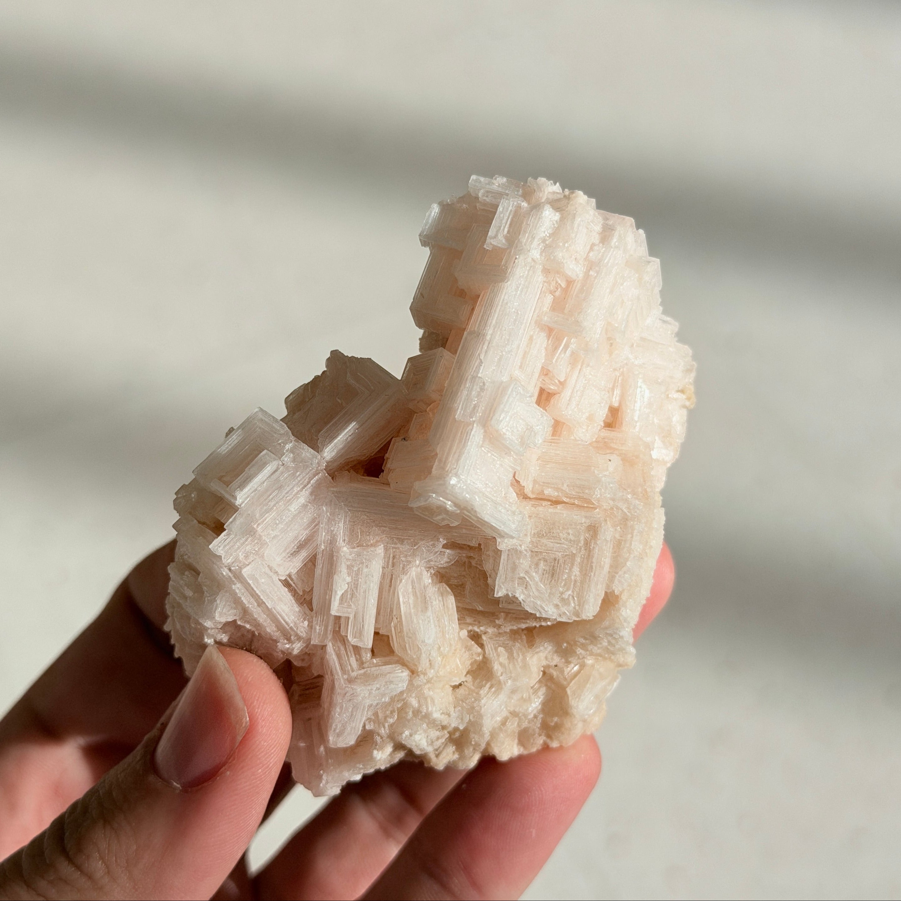 Pink Halite Crystal Cluster
