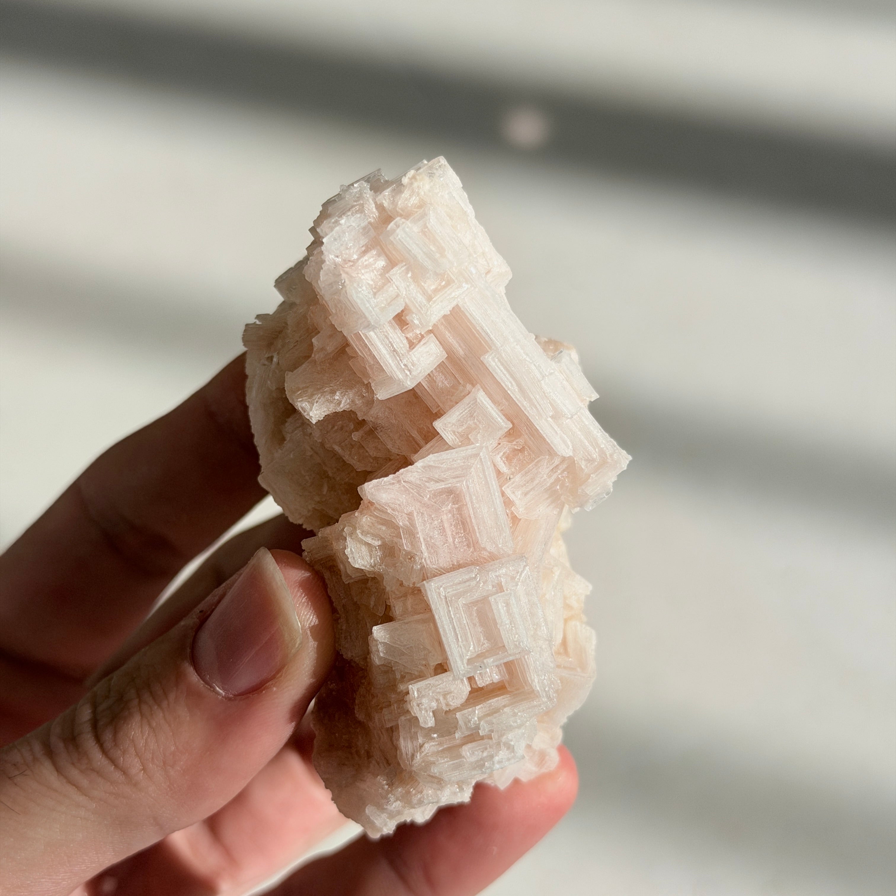Pink Halite Crystal Cluster