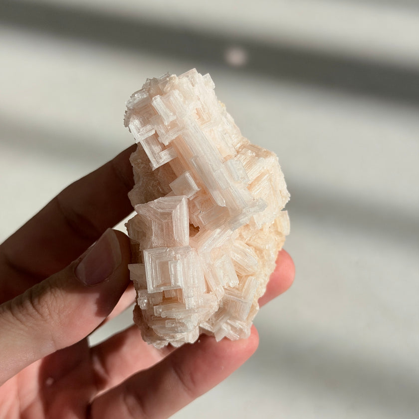 Pink Halite Crystal Cluster