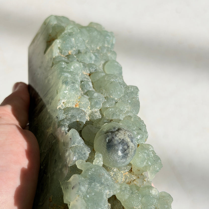 Botryoidal Prehnite with Epidot Tower (C)
