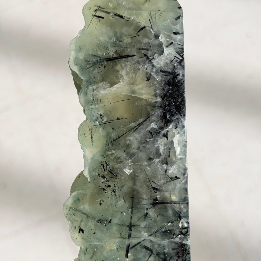 Botryoidal Prehnite with Epidot Tower (C)