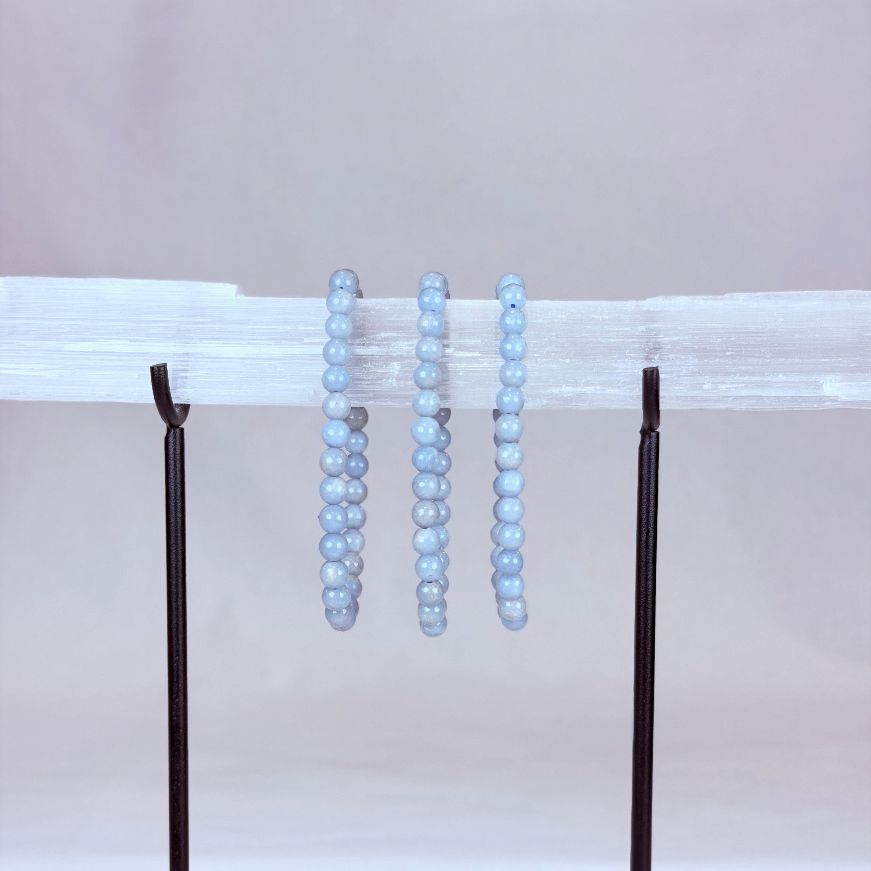 Angelite Crystal Bracelet Rounded