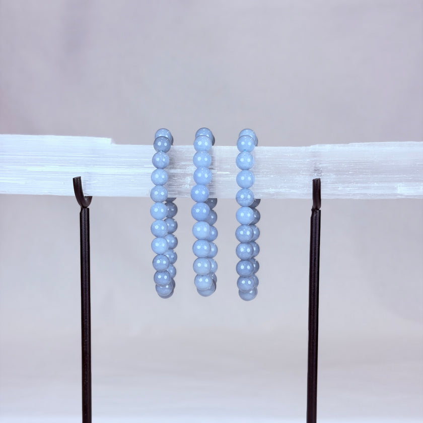 Angelite Crystal Bracelet Rounded