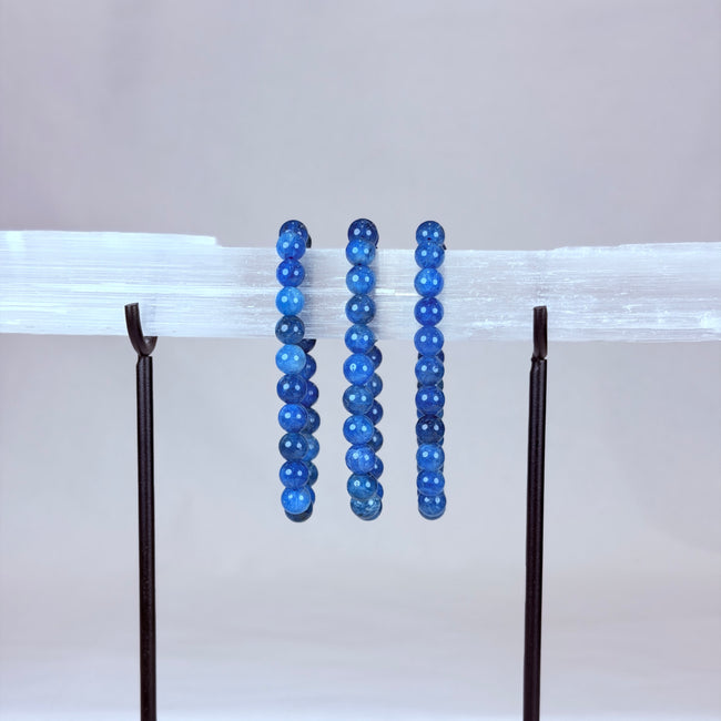 Blue Apatite Crystal Bracelet Rounded