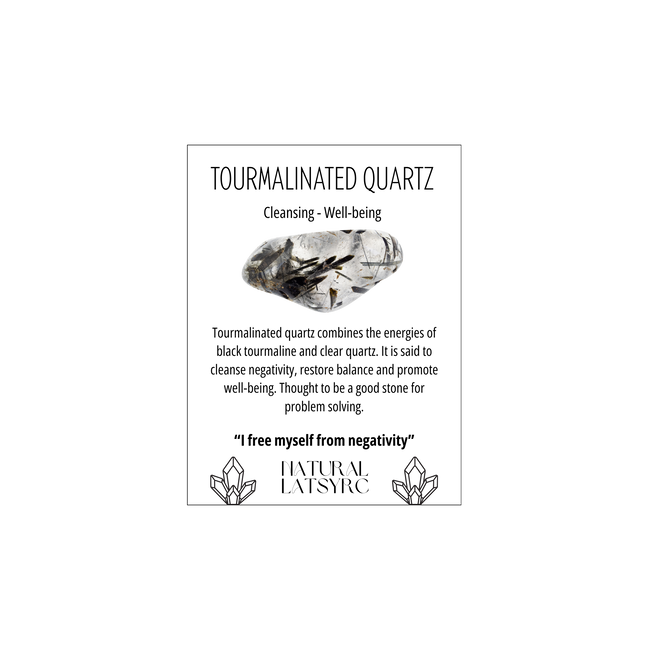 Quartz - Tourmalinated Tumble