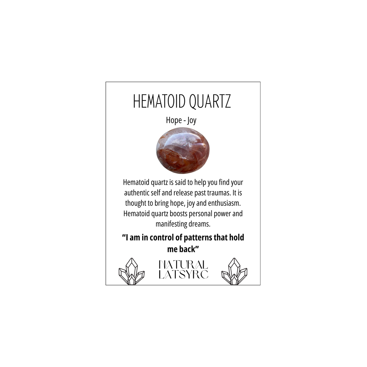 Quartz - Hematoid Tumble