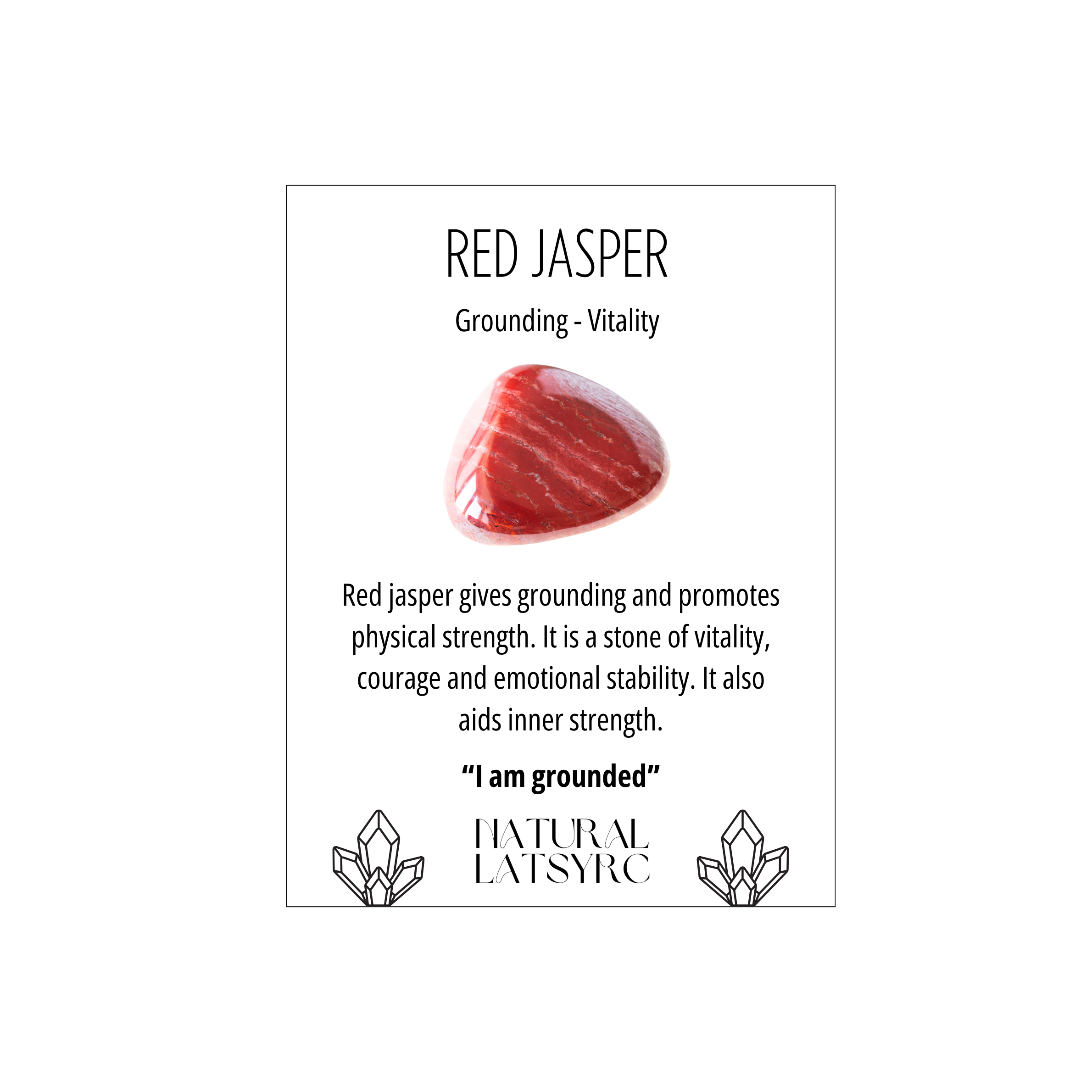 Red Japser Heart Worry Stone