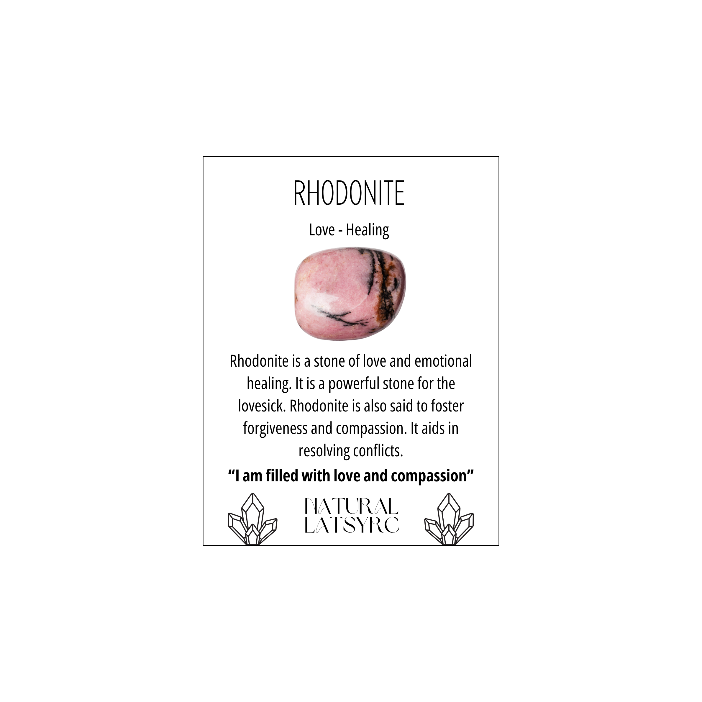 Rhodonite Crystal Bracelet Rounded