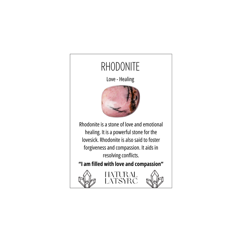 Rhodonite Crystal Bracelet Rounded