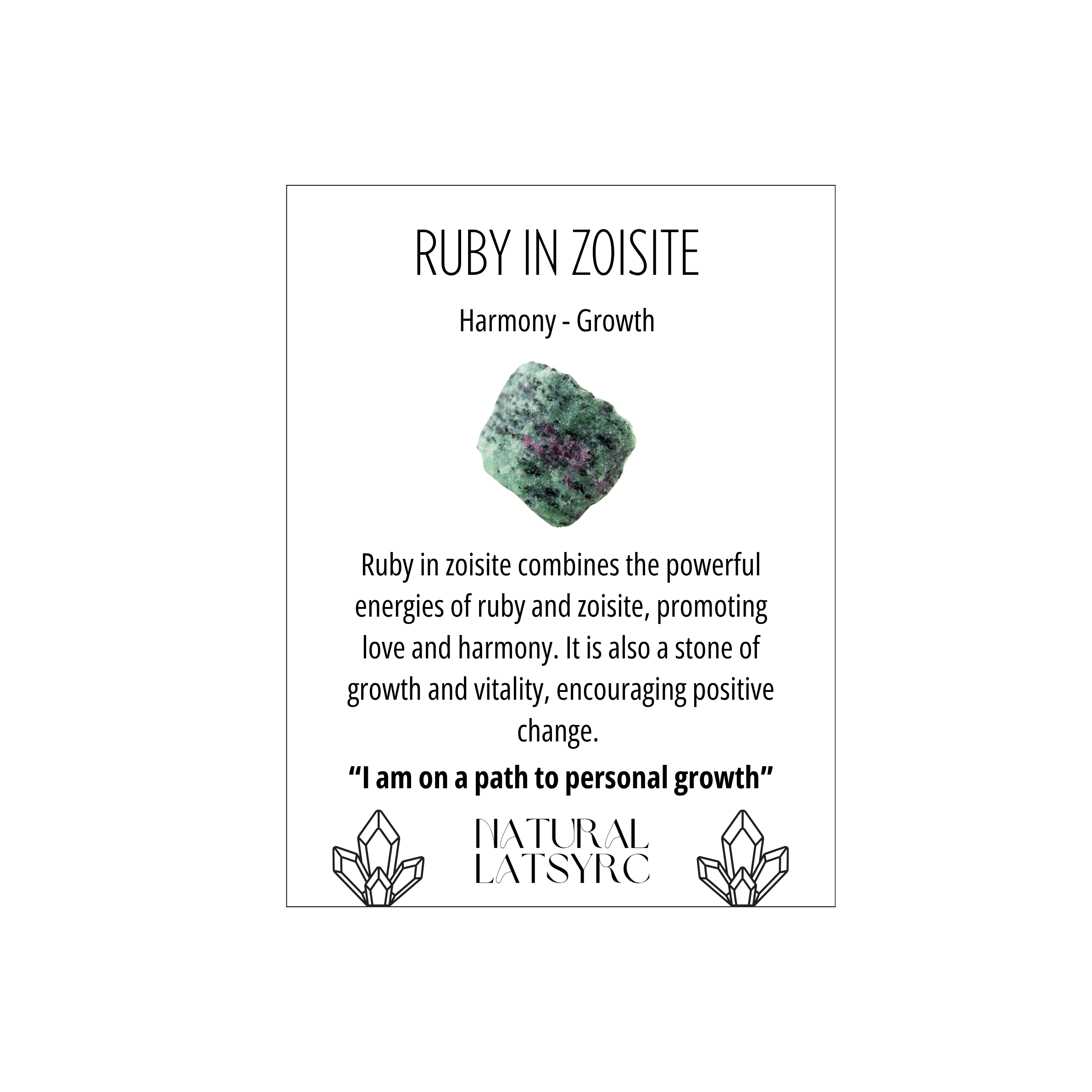 Ruby in Zoisite Tumble