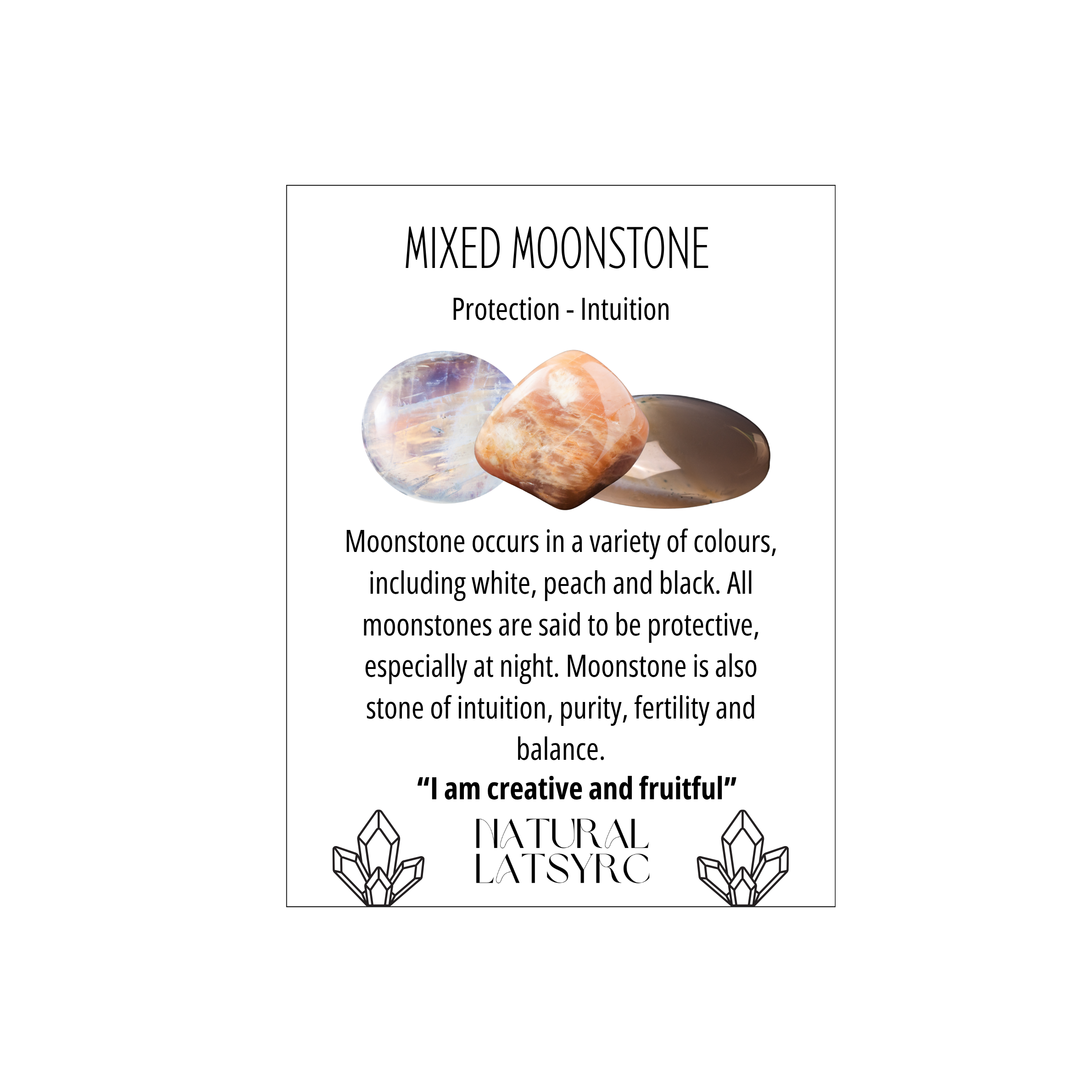 Mixed Moonstone Crystal Bracelet Rounded