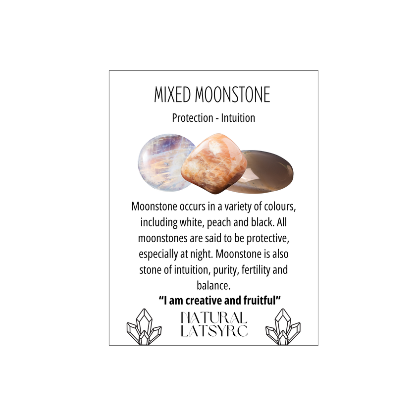 Mixed Moonstone Crystal Bracelet Rounded