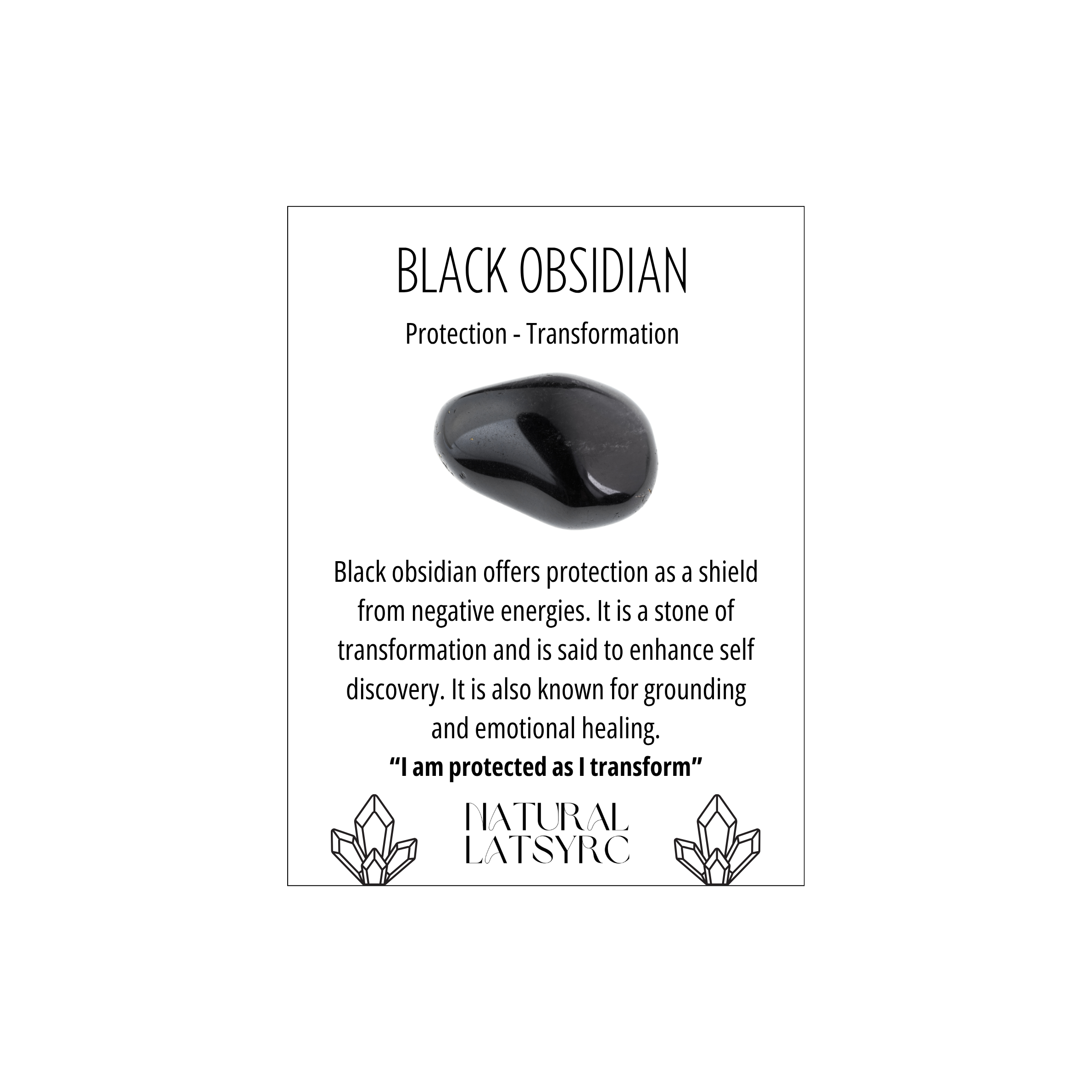 Black Obsidian Rough Stone
