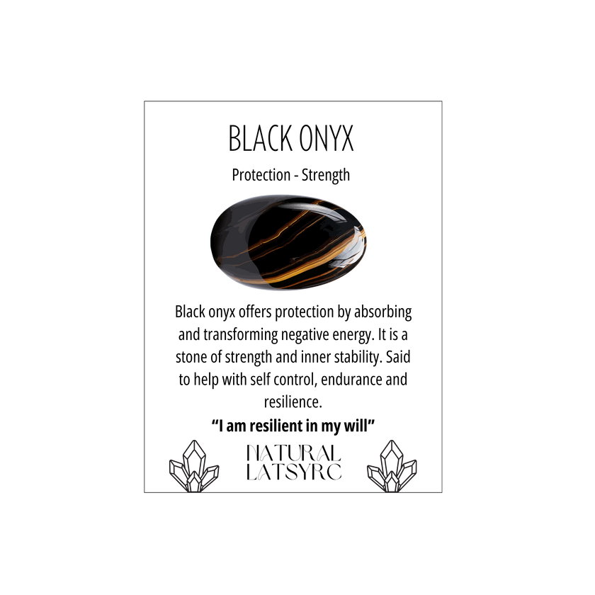 Black Onyx Crystal Bracelet Rounded