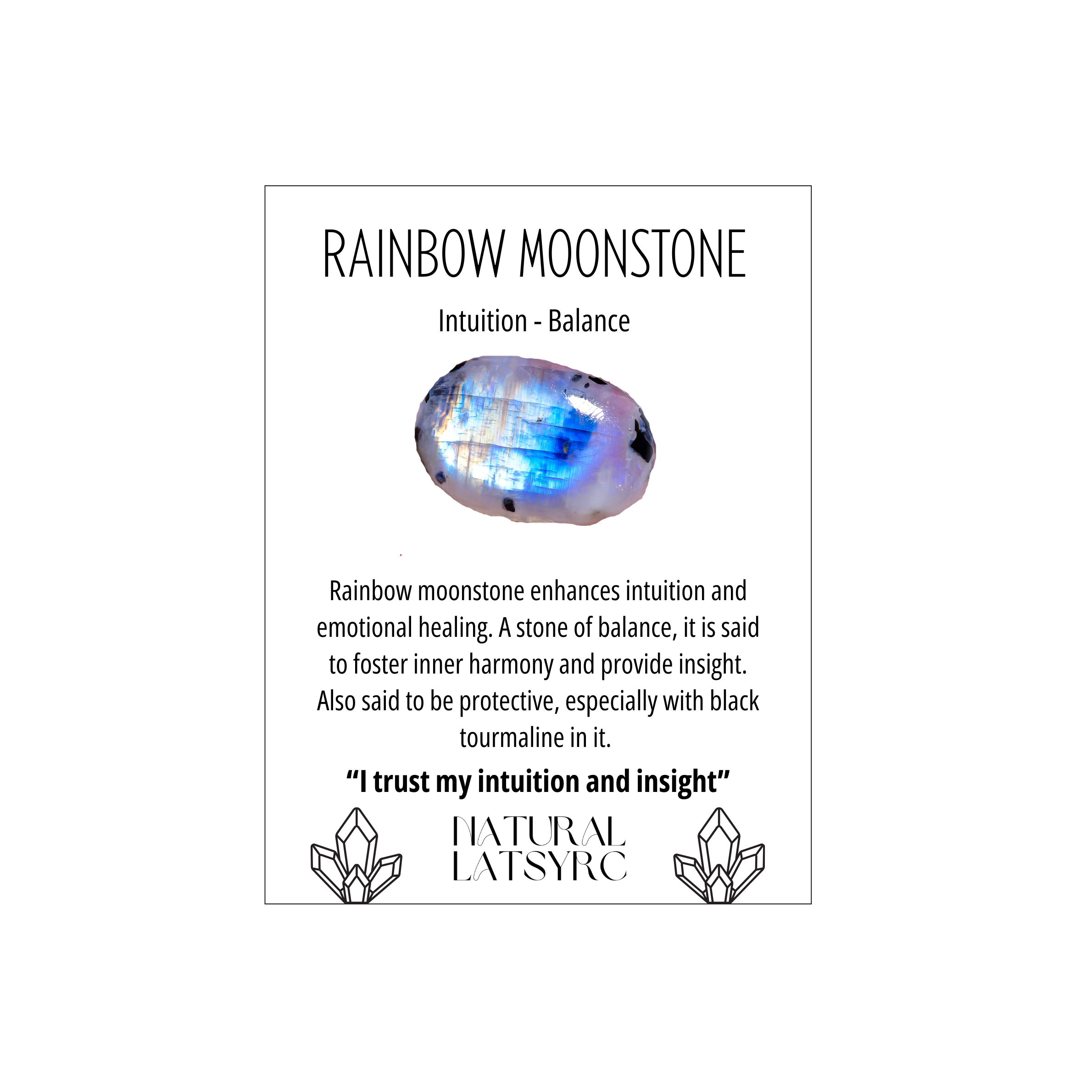 Rainbow Moonstone Crystal Bracelet Rounded