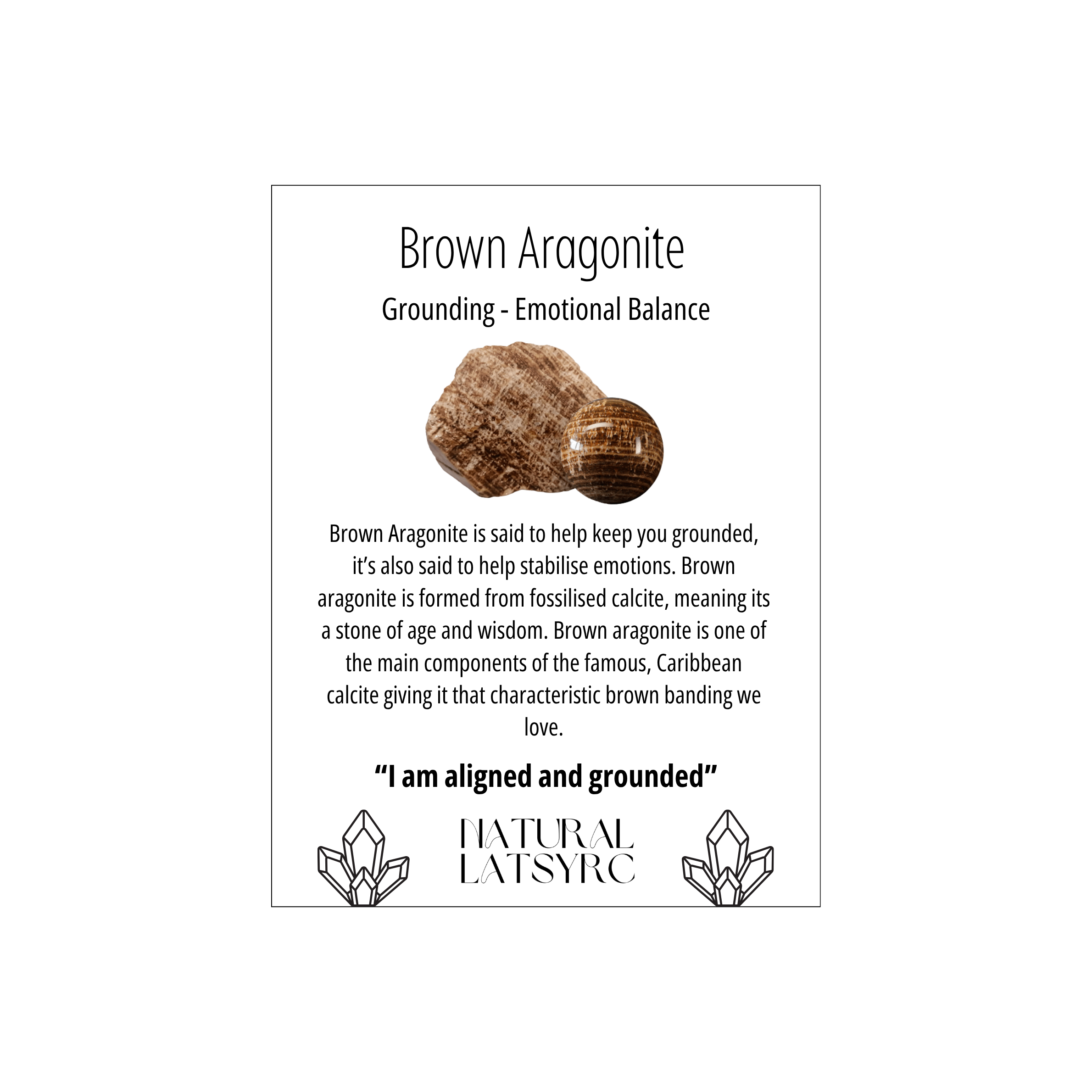 Brown Aragonite Skull Carving