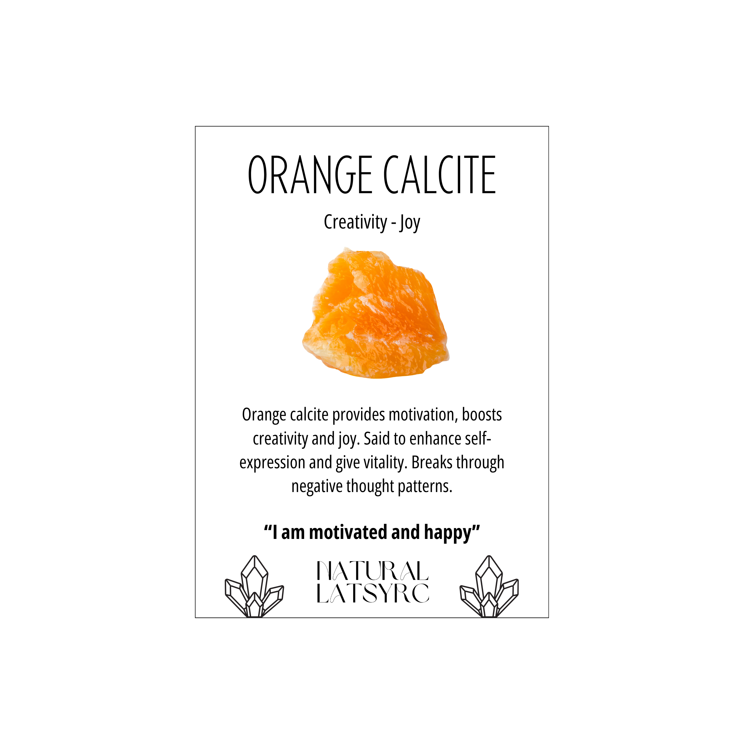 Orange Calcite Crystal Bracelet Rounded