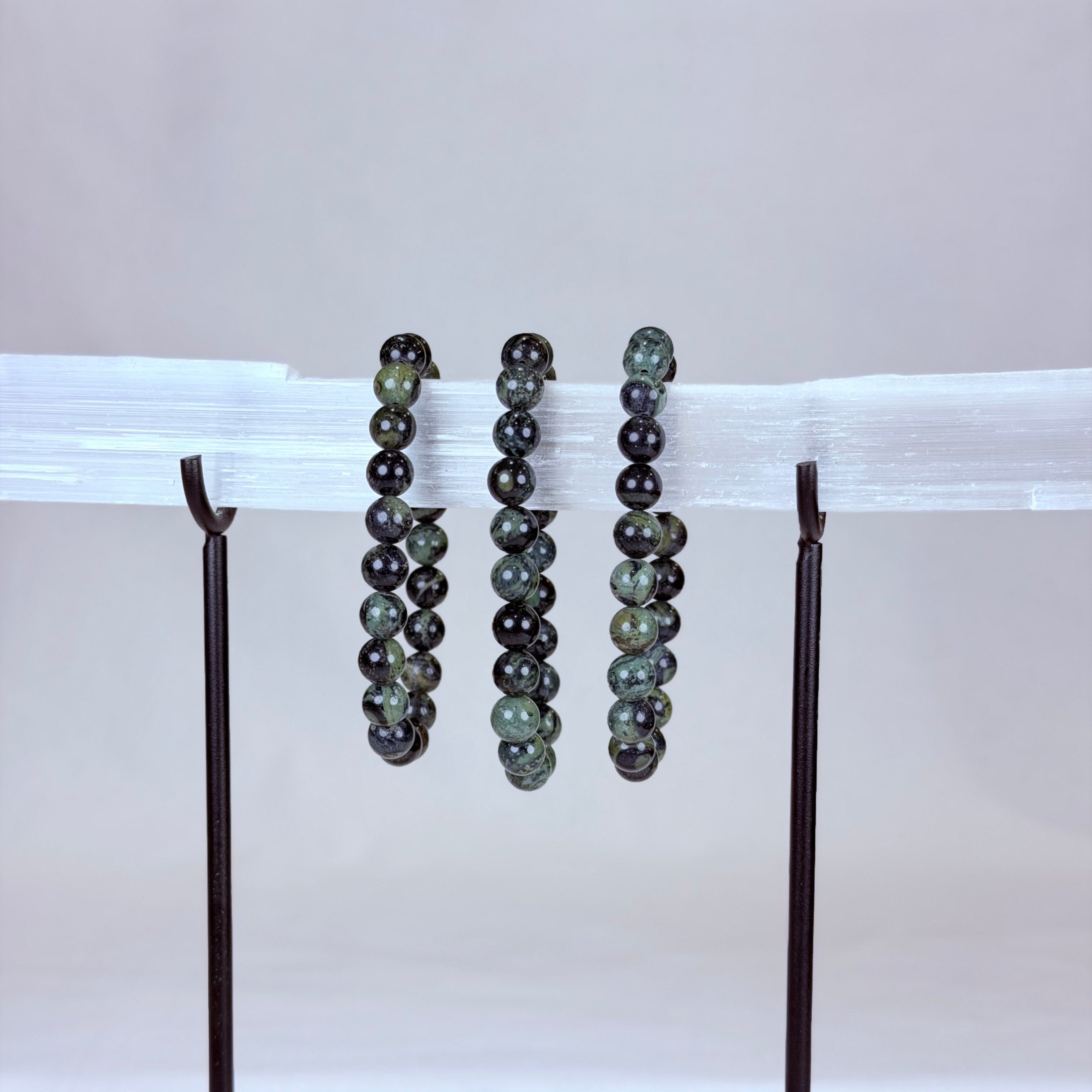 Kambaba Jasper Crystal Bracelet Rounded