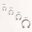Stainless Steel Horseshoe Hoop - 15mm
