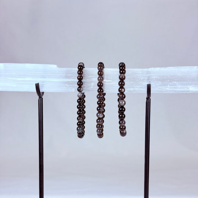 Silversheen Obsidian Crystal Bracelet Rounded