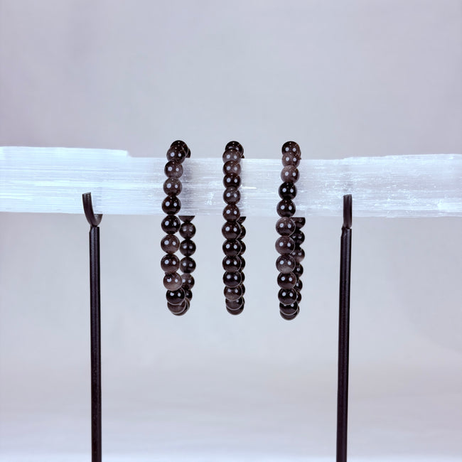 Silversheen Obsidian Crystal Bracelet Rounded